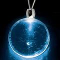 Light Up Necklace - Acrylic Round Pendant - Blue